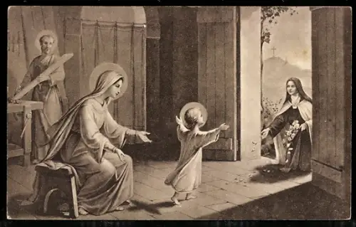 AK S. Therese und Jesus