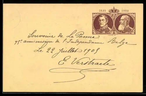Künstler-AK sign. M. Meunier: Portrait von Leopold von Belgien