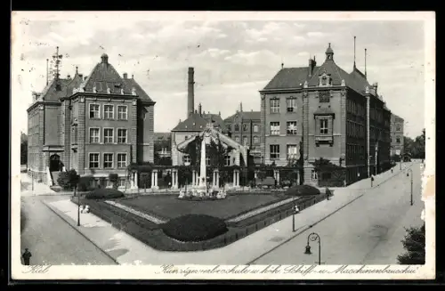 AK Kiel, Kunstgewerbeschule u. Schiff- und Maschinenbauschule