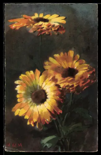 Künstler-AK Meissner & Buch (M&B) Nr. 2502: Sonnenblumen