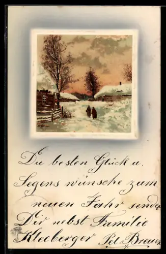 Künstler-AK Meissner & Buch (M&B) Nr. 1554: Winterszeit, Schnee-Idylle