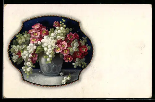 Künstler-AK Meissner & Buch (M&B) Nr. 2372: Blumen in einer bauchigen Vase