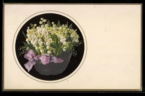 Künstler-AK Meissner & Buch (M&B) Serie 2275: Strauss Blumen in einem Korb
