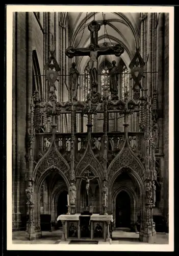 Foto-AK Deutscher Kunstverlag, Nr. 5: Halberstadt, Lettner um die Kreuzigungsgruppe im Dom