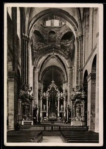 Foto-AK Deutscher Kunstverlag, Nr. 12: Worms, Dom, Östliche Vierung und Chor, Innenansicht