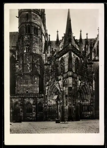 Foto-AK Deutscher Kunstverlag, Nr. 28: Erfurt, Dom, Triangel mit Nordturm