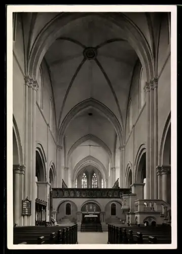 Foto-AK Deutscher Kunstverlag, Nr. 32: Naumburg, Dom, Mittelschiff mit Ostlettner