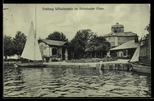 AK Steinhude, Gasthof Festung Wilhelmstein im Steinhuder Meer