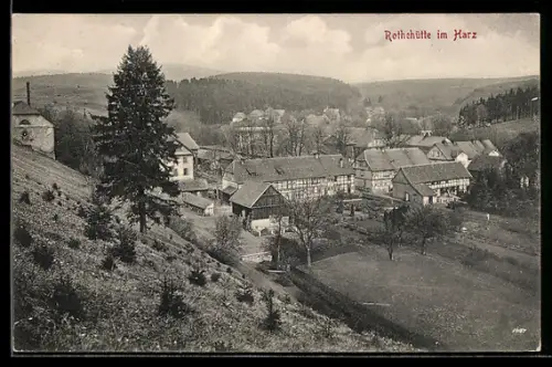 AK Rothehütte im Harz, Ortspartie