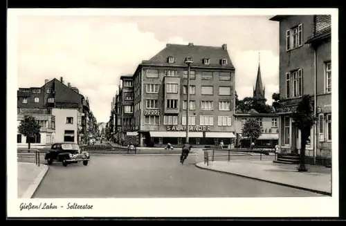 AK Giessen / Lahn, Strasse am Selterstor, Geschäfts- und Häuserfassaden
