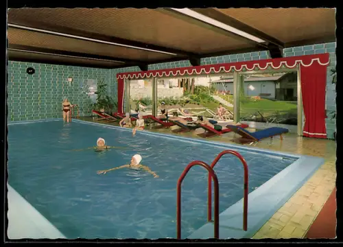 AK Ruhpolding /Obb., Hallenbad im Hotel zur Post, Bes. R. Rechl