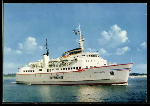 AK Fährschiff M.F. Travemünde in Fahrt vor der Küste
