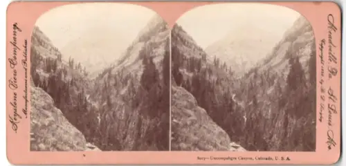 Stereo-Fotografie Keystone View Company, Meadville, Ansicht Uncompahgre Canyon, CO, View of the Canyon
