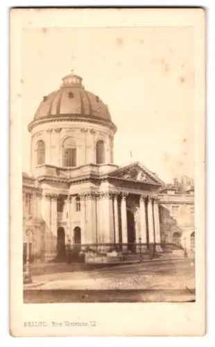 Fotografie A. Belloc, Paris, Rue Vivienne 12, Ansicht Paris, Institut de France