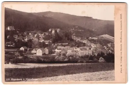 Fotografie Bernhard Hoffmann, Arnstadt, Apoldaer Strasse, Ansicht Elgersburg, Blick auf den Ort vom Hirtenberg