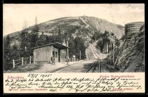 AK Station Baumgartnerhaus am Schneeberg, Bahnhof der Bergbahn