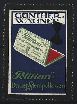 Reklamemarke Günther Wagner, Pelikan Dauer-Stempelkissen