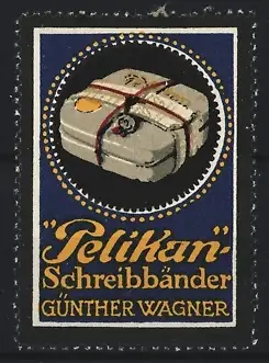 Reklamemarke Pelikan Schreibbänder, Günther Wagner, Paket