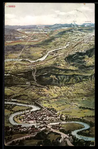 AK Bremgarten, Panorama der Umgebung