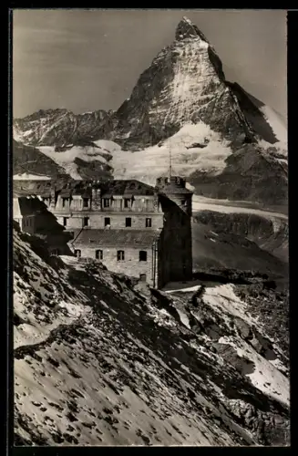 AK Zermatt, Hôtel Gornergrat mit Matterhorn