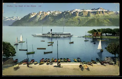 AK Ouchy, Le Quai et les Alpes