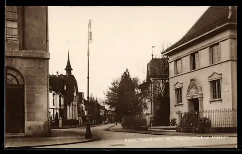 AK Aarau, Feerstrasse mit Naturhistorischem Museum