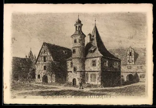Künstler-AK Rothenburg o. T., Hegenreiterhaus