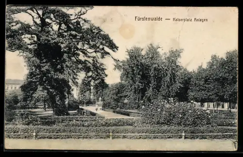 AK Fürstenwalde, Kaiserplatz Anlagen