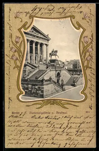 AK Berlin, Nationalgalerie, Denkmal