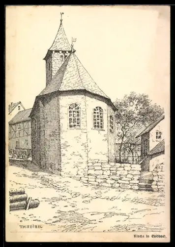 Künstler-AK sign. Th. Seibel: Endbach /Biedenkopf, Landheim der Klinger-Oberrealschule