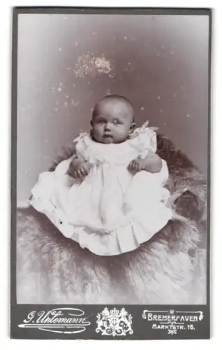 Fotografie G. Uhlemann, Bremerhaven, Marktstrasse 16, Porträt eines kleinen Kindes