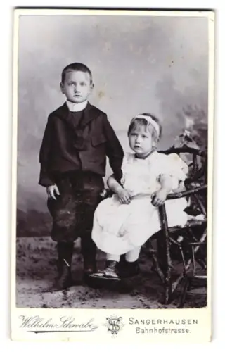 Fotografie Wilhelm Schwabe, Sangerhausen, Bahnhofstrasse, Kinderporträt