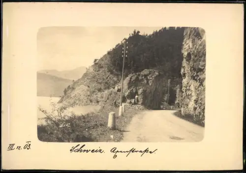 Fotografie unbekannter Fotograf, Ansicht Schweiz, Alpenstrasse / Passstrasse bei Luzern