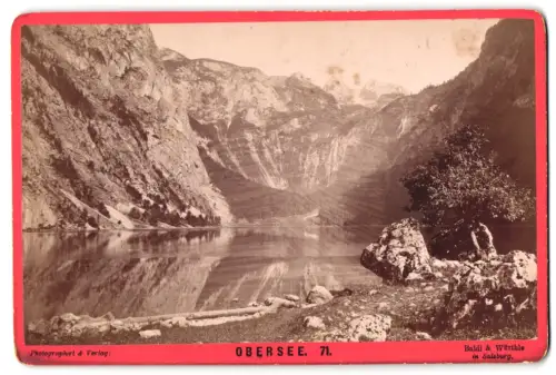 Fotografie Baldi & Wirthle, Salzburg, Ansicht Obersee, Spiegelung der Berge im See