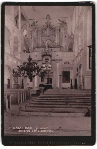 Fotografie Otto Pezoldt, Hildburghausen, Ansicht Hildburghausen, Inneres der Stadtkirche