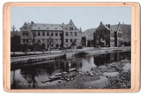 Fotografie Stengel & Co, Dresden, Ansicht Marburg, Chirurgische Klinik am Fluss