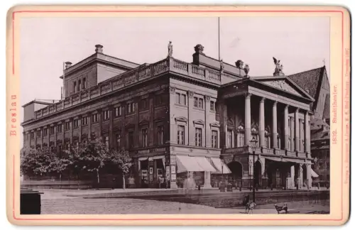 Fotografie Römmler & Jonas, Dresden, Ansicht Breslau, Partie am Stadttheater, Kunst-Handlung F. Karsch