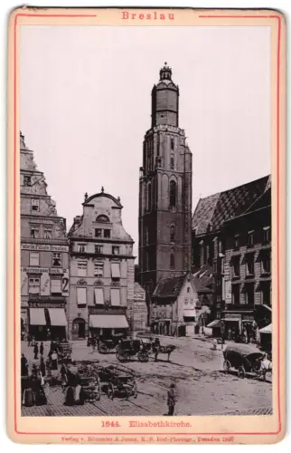 Fotografie Römmler & Jonas, Dresden, Ansicht Breslau, Elisabethkirche am Marktplatz