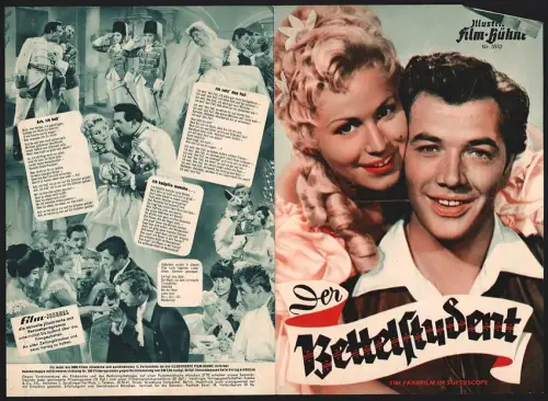 Filmprogramm IFB Nr. 3552, Der Bettelstudent, Gerhard Riedmann, Waltraut Haas, Regie: Werner Jacobs
