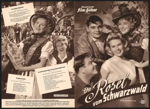 Filmprogramm IFB Nr. 3421, Die Rosel vom Schwarzwald, Georg Thomalla, Sonja Ziemann, Regie: Rudolf Schündler