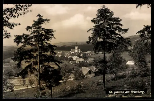 AK St. Johann am Wimberg, Ortsansicht aus der Vogelschau
