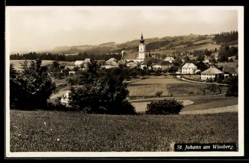 AK St. Johann am Wimberg, Ortsansicht von der Weide aus