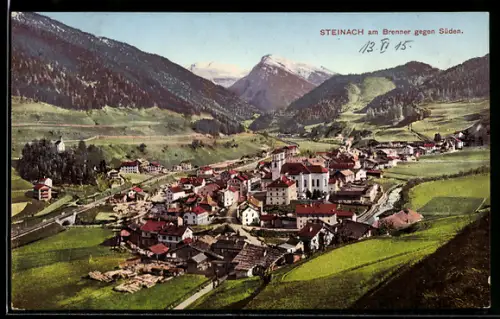 AK Steinach a. Brenner, Ortsansicht gegen Süden