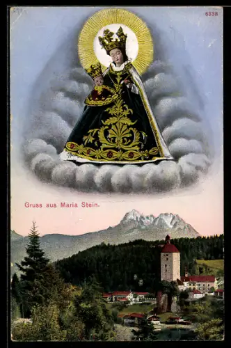 AK Mariastein /Tirol, Wallfahrtskirche mit Gnadenbild