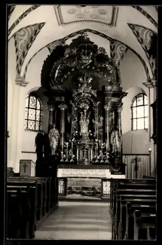 AK Altenhof a. H., Innenansicht der Pfarrkirche