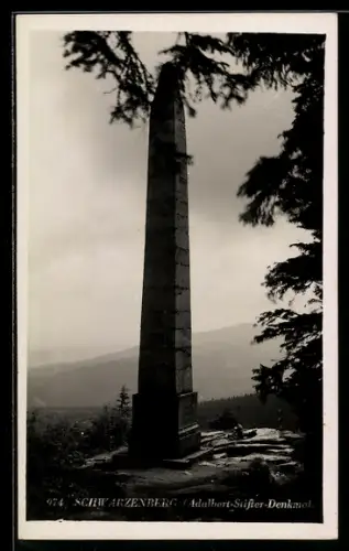 AK Schwarzenberg am Böhmerwald, Adalbert-Stifter-Denkmal