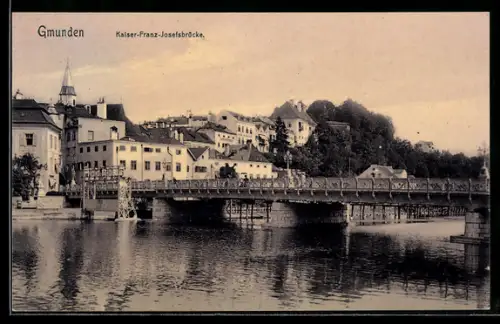 AK Gmunden, Kaiser-Franz-Josefsbrücke