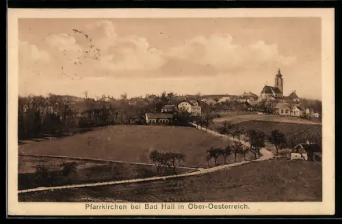 AK Pfarrkirchen, Teilansicht mit Blick zur Kirche