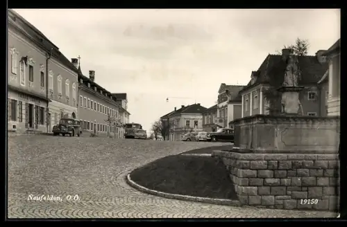 AK Neufelden /O. Ö., Strassenpartie mit Tabakladen