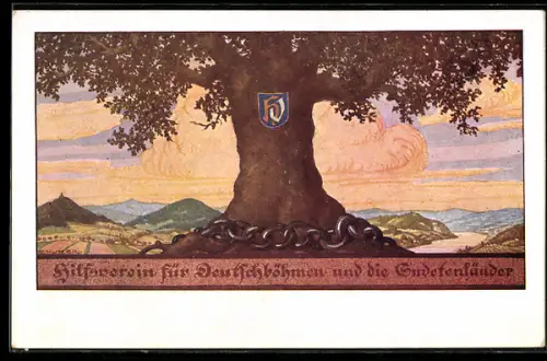 Künstler-AK Ernst Kutzer: Hilfsverein der Deutschböhmen und die Sudetenländer